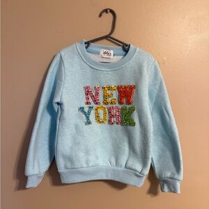 Lola + The Boys Heathered Blue New York Sweatshirt